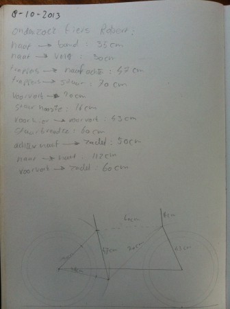 Measurements my own bike as reference